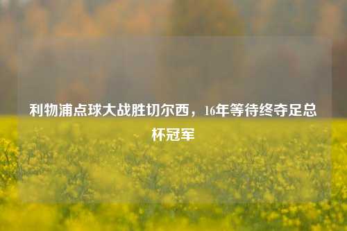 利物浦点球大战胜切尔西，16年等待终夺足总杯冠军