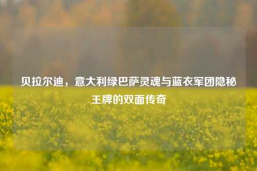 贝拉尔迪，意大利绿巴萨灵魂与蓝衣军团隐秘王牌的双面传奇