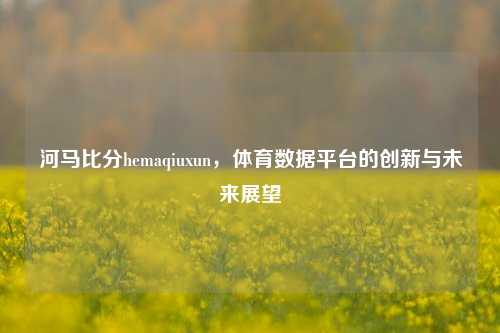 河马比分hemaqiuxun，体育数据平台的创新与未来展望