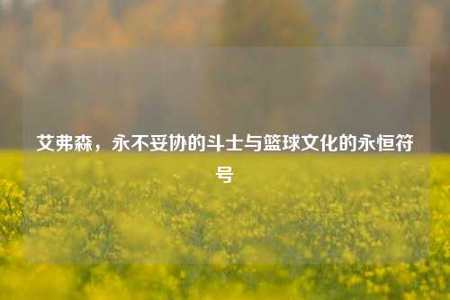 艾弗森，永不妥协的斗士与篮球文化的永恒符号