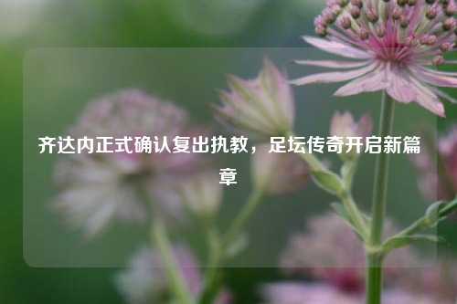齐达内正式确认复出执教，足坛传奇开启新篇章