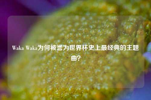 Waka Waka为何被誉为世界杯史上最经典的主题曲？