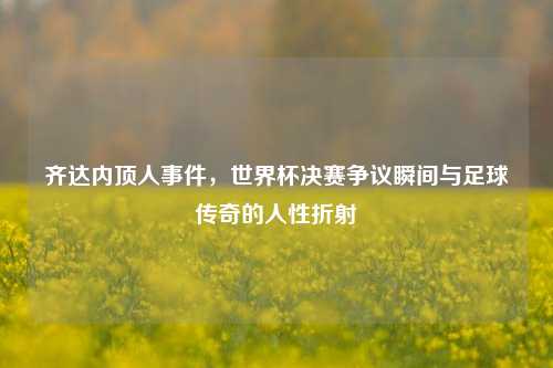 齐达内顶人事件，世界杯决赛争议瞬间与足球传奇的人性折射