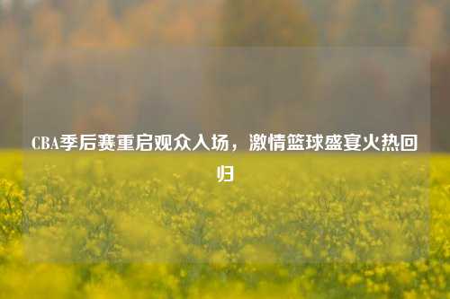CBA季后赛重启观众入场,激情篮球盛宴火热回归
