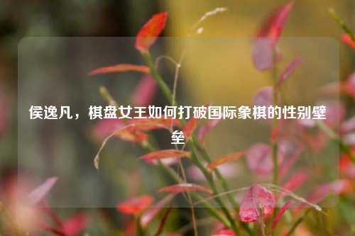 侯逸凡,棋盘女王如何打破国际象棋的性别壁垒