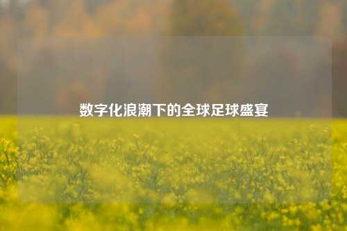 数字化浪潮下的全球足球盛宴