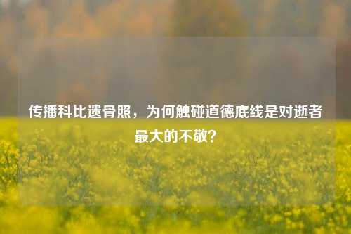 传播科比遗骨照,为何触碰道德底线是对逝者最大的不敬?